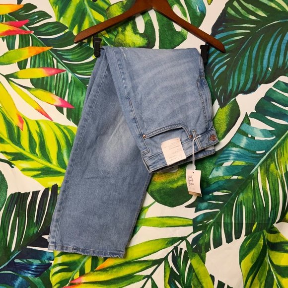 Jupe En Denim Clair Lauren Conrad - Taille 12 - Boutonnage Devant - Neuve Avec étiquettes